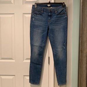 J Crew Stretch Skinny Jean with Paint Detail